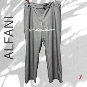 ALFANI Classic Gray Stripe Career Pants Size 16